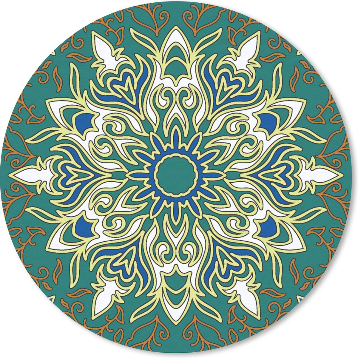 Muismat rond 30x30 cm - Mousepad Mandala - Patronen - Zen - Ronde muismatten