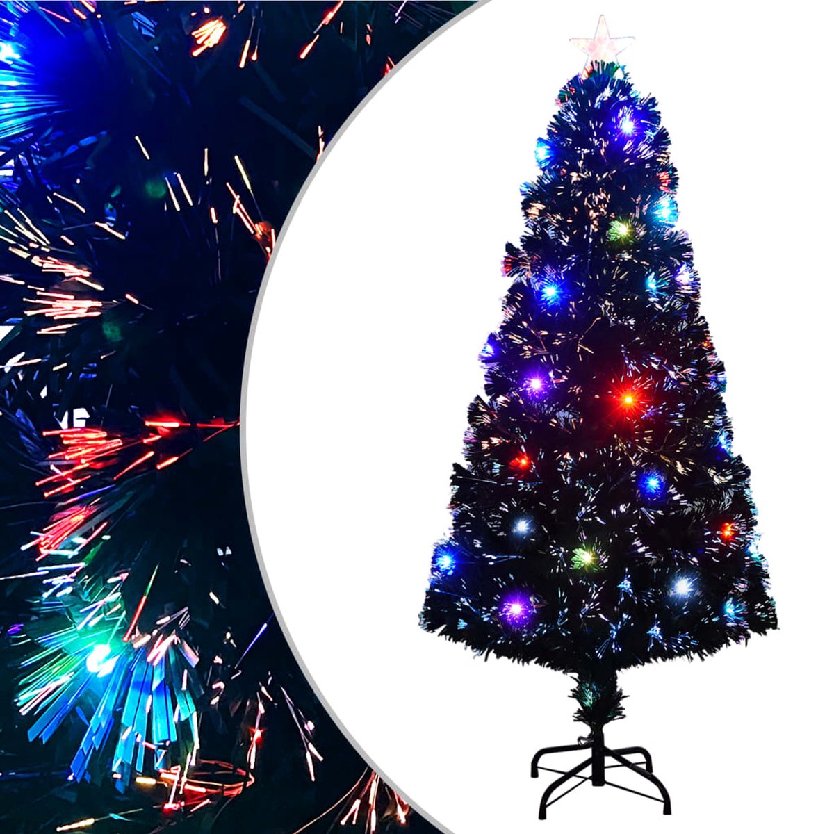 Prolenta Premium - Kunstkerstboom met standaard/LED 150 cm glasvezel