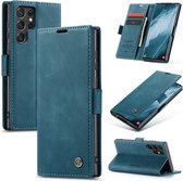 Casemania Hoesje Geschikt voor Samsung Galaxy S23 Ultra Emerald Green - Portemonnee Book Case