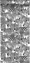 ESTAhome behang zebra's zwart wit - 139155 - 0,53 x 10,05 m