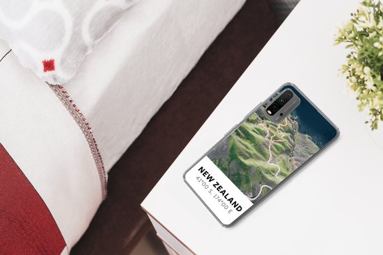 Coque de téléphone compatible avec Xiaomi et Redmi 9T - Nouvelle-Zélande - Water - Vert - Plage - Coque en Siliconen pour téléphone Coque de téléphone