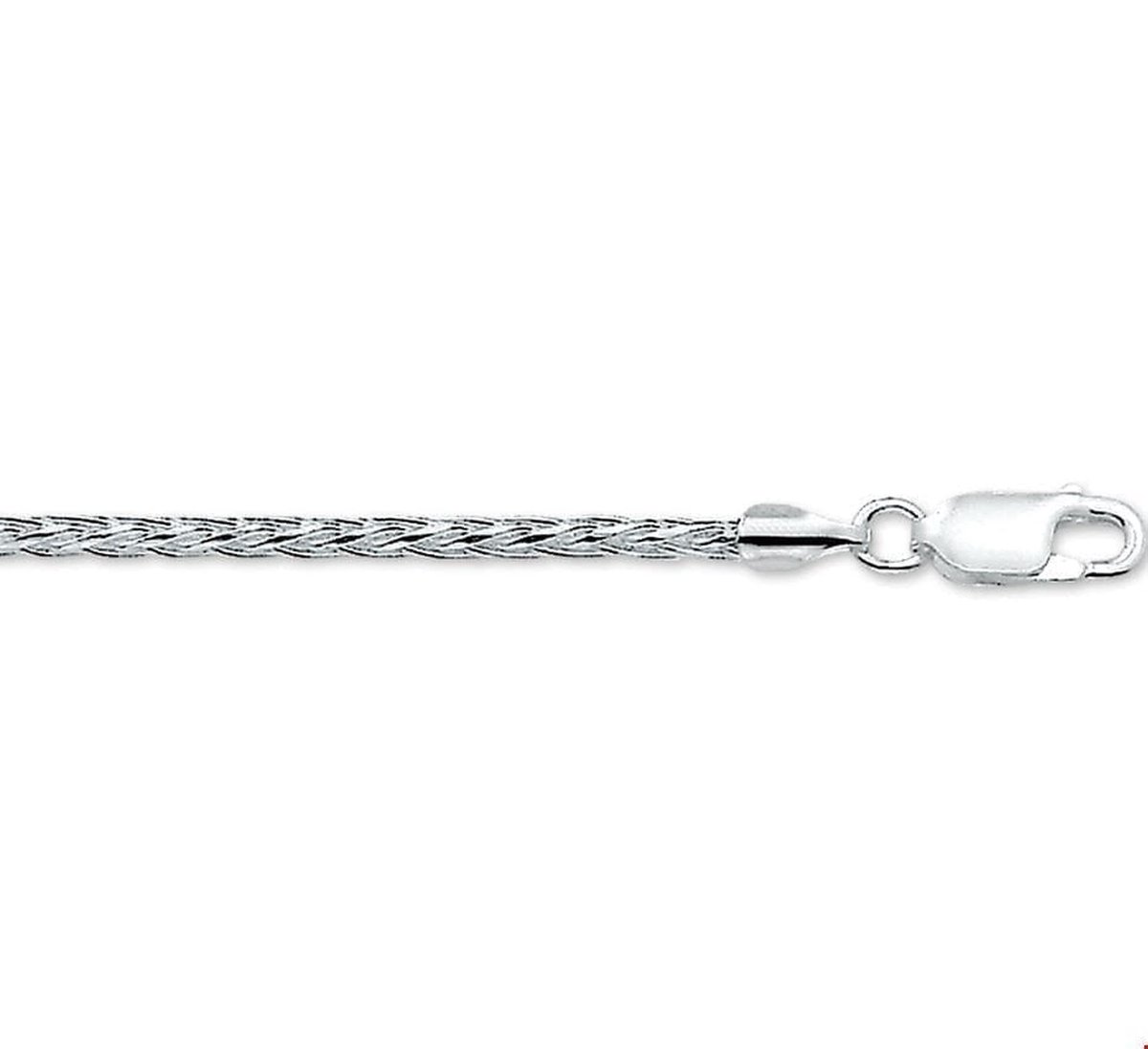 Zilveren Collier vossestaart 2 1002295 45 cm