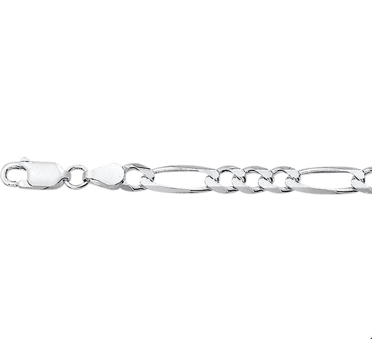 Zilveren Collier figaro 4 1001945 60 cm
