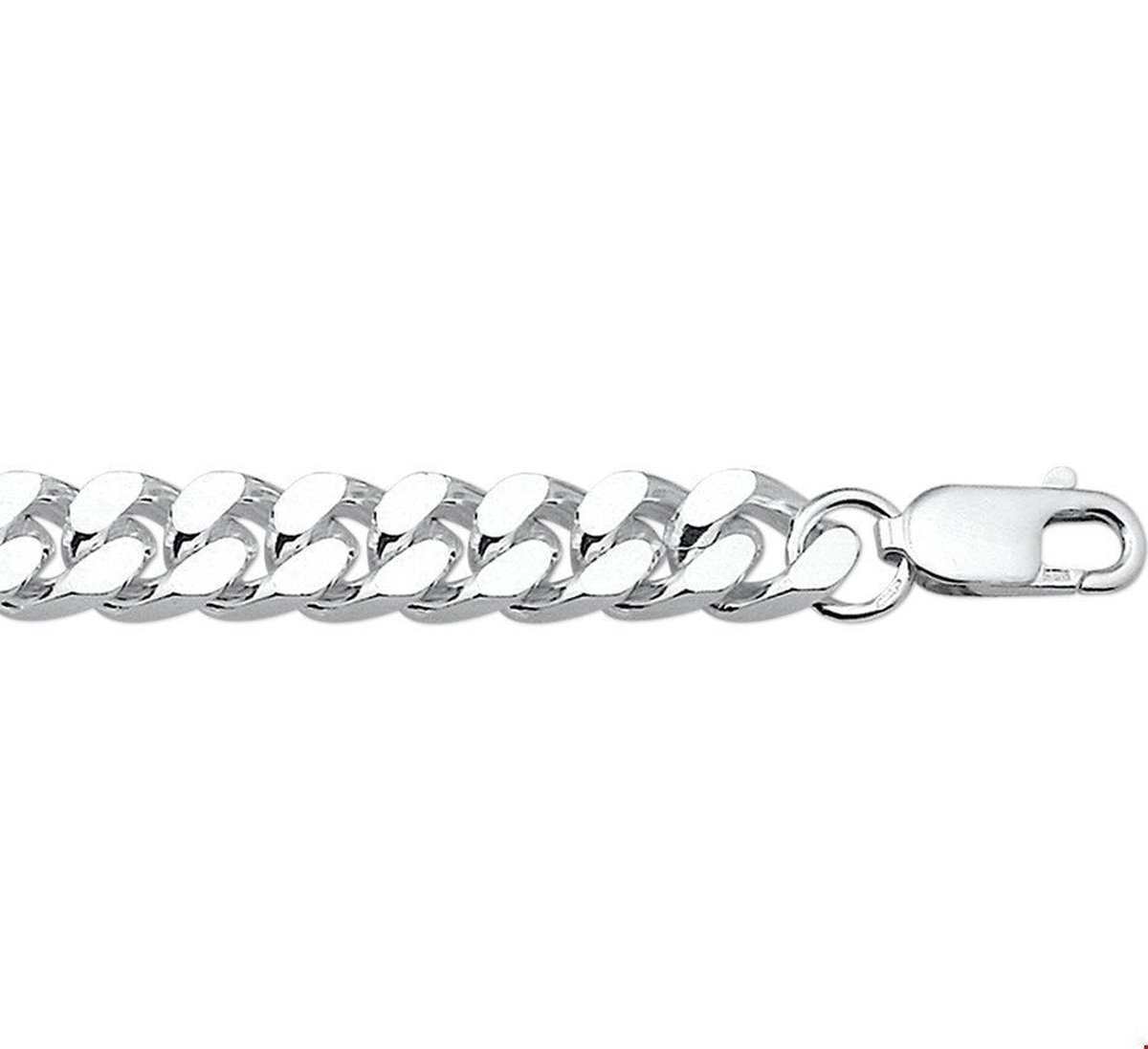 Zilveren Collier geslepen gourmet 8 mm 1001817 60 cm