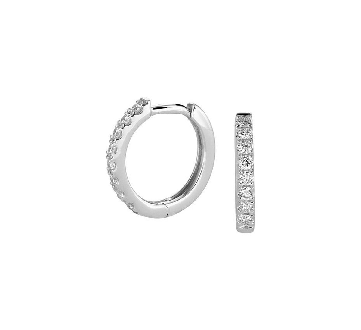 Witgouden Klapoorringen diamant 0.15ct (2x0.075ct) G SI 4105148