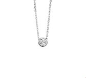 The Jewelry Collection Collier Zircone 1,4 mm 42 + 3 cm - Argent