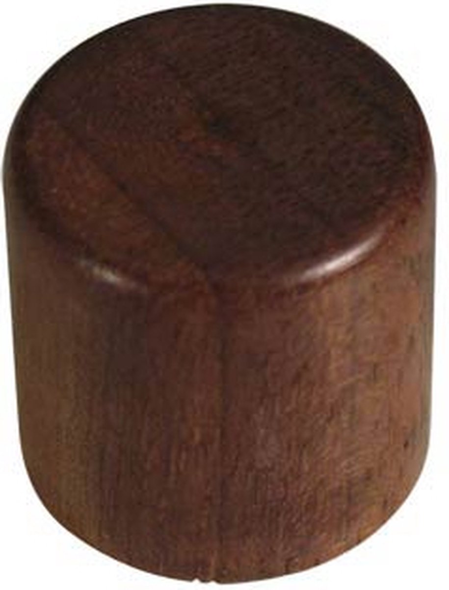 dome knob, wood, 18x18mm, walnut