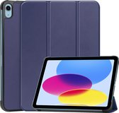 Tablethoes geschikt voor Apple iPad 2022 hoes - 10.9 inch - Perfecte pasvorm - Slaap/Wake functie – Diverse kijkhoeken – Blauw