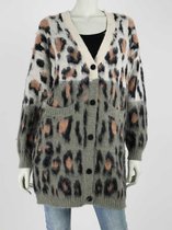 Hill Fashion - Vest - Maud - Tijgerprint - Groen - One-size