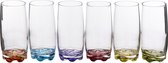 Secret de Gourmet Verres à boire - 6 pièces - verres à eau - 380 ml - mélange de couleurs