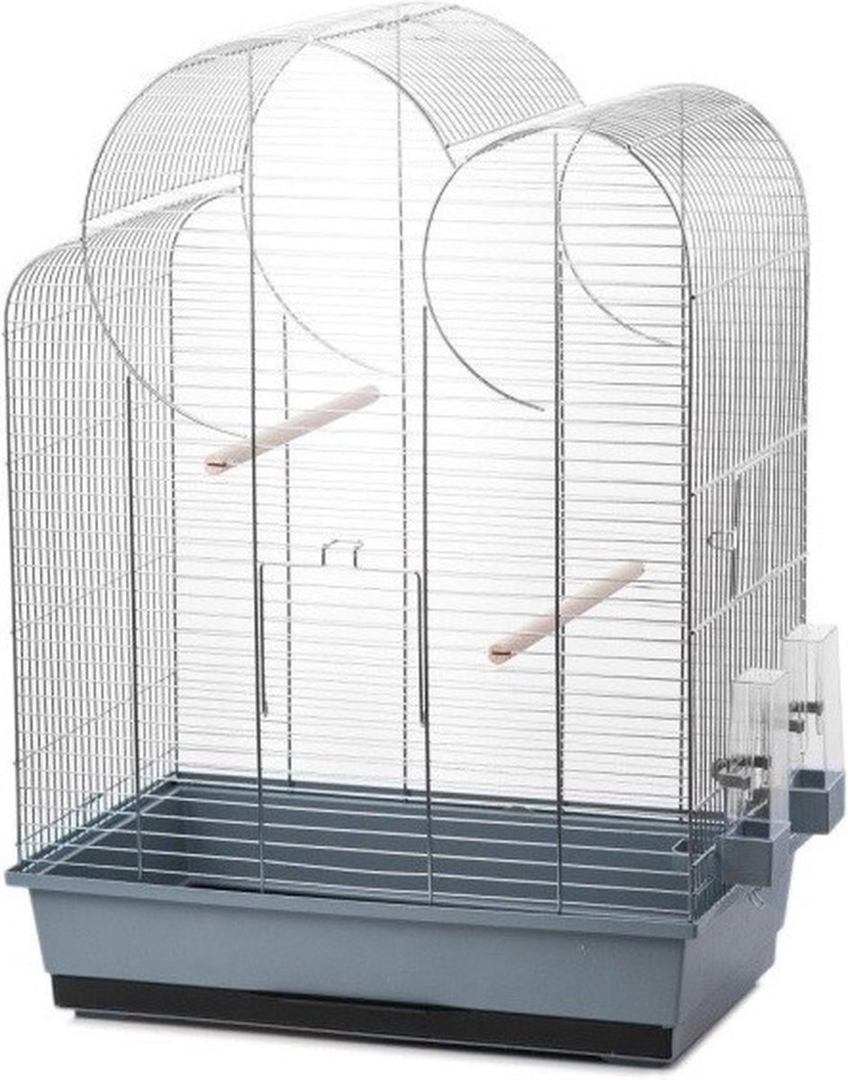 vogelkooi Eliza chrome/zwart