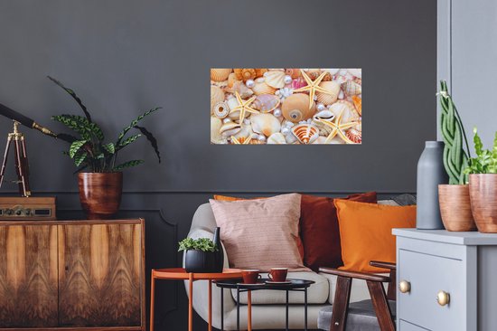 Stickers Stickers muraux - Coquillages - Perles - Étoile de mer - Plage - 80x40 cm - Film adhésif