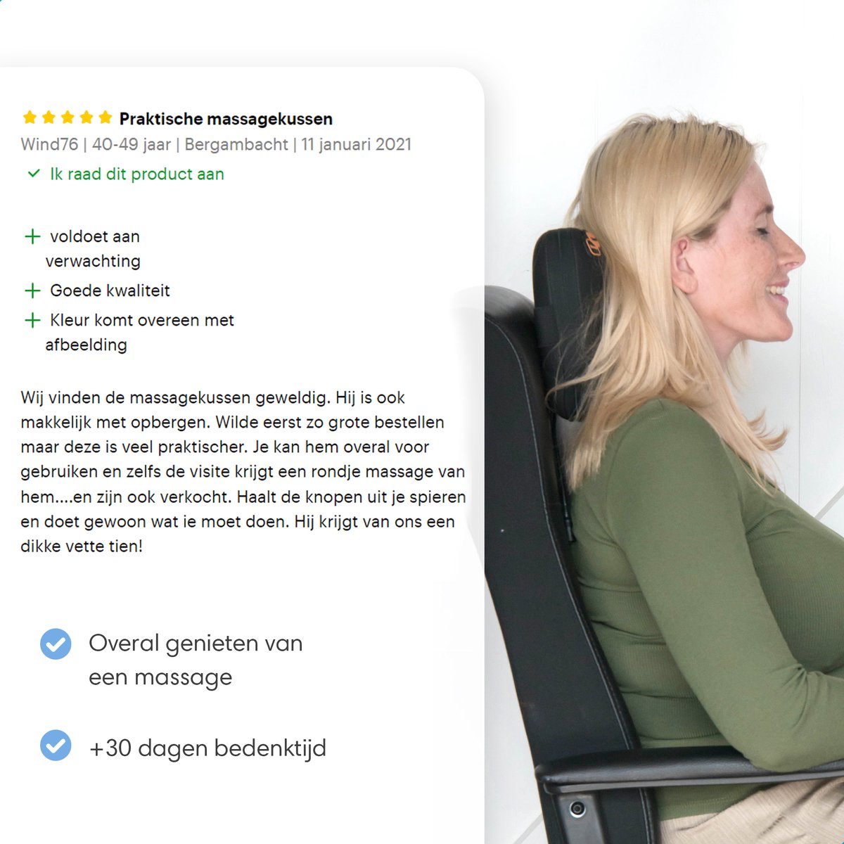 Lifeproducts Shiatsu Massagekussen - Elektrisch Nekmassage Apparaat - Massage Apparaten - Nek en Schouder Massage Apparaat - Massageapparaten met Infrarood Verwarming — cadeau in Verzorging - foto 6