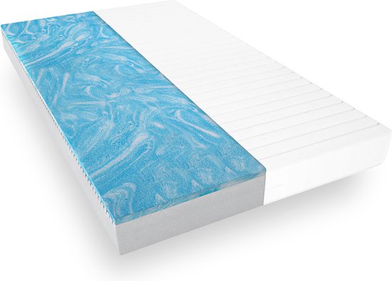 Matras - 7 Zones - 140x200 - koudschuim - gel - premium plus tijk - Stevig