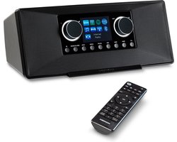 MEDION P85333 internetradio met DAB+ (wifi, FM, Spotify Connect, Amazon Music, DLNA, USB, hoofdtelefoonaansluiting, AUX, stereo line-out cinch, slaaptimer) zwart