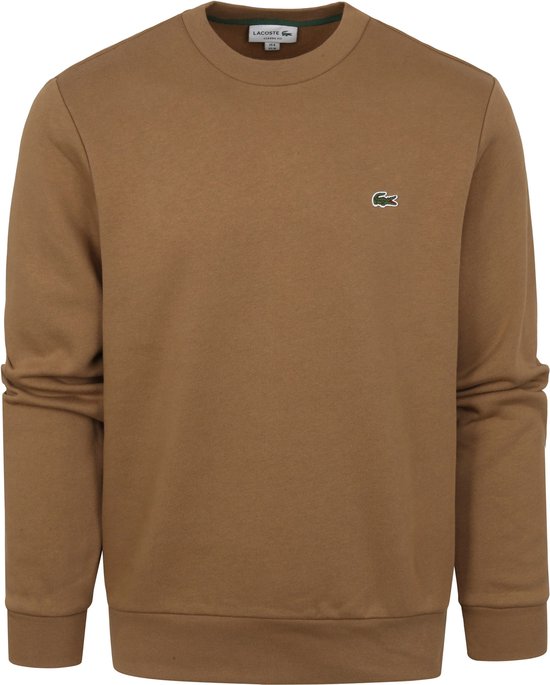 Lacoste - Pull Col O Beige - Taille M - Coupe regular