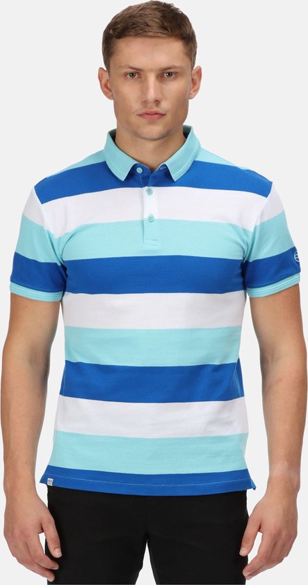 Het Regatta Maxen T-shirt met korte mouwen - heren - Coolweave - katoen - Blauw