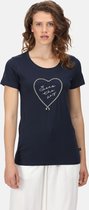 Het Regatta Filandra VI T-shirt met korte mouwen - dames - Coolweave - katoen - Marine