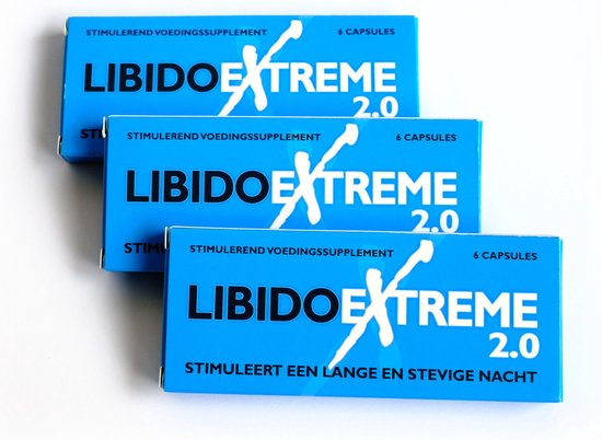 Libido Extreme 2.0 voordeel verpakking - 18 Erectiepillen voor mannen - Nieuwe en verbeterde versie #1 Erectiepil in Nederland - Discreet geleverd. - Alternatief voor: Viagra, Levitra, Cialis, Forte, Kamagra en Performance.