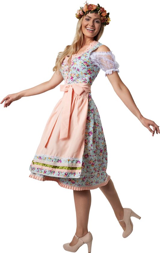 dressforfun - Midi-Dirndl Erding model 2 M - verkleedkleding kostuum halloween verkleden feestkleding carnavalskleding carnaval feestkledij partykleding - 304636
