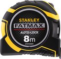 Gele en zwarte Stanley FatMax autolock rolbandmaat 8m.