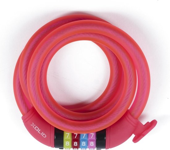 Xolid Ø12mm / 120cm - Kabelslot - Cijferslot Fietsslot - Eigen Code Instelbaar - Incl. Framehouder - Rose van XO — afbeelding 5