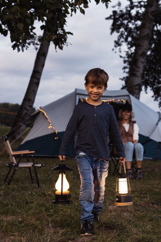 Abbey Camp Retro Oplaadbare LED Lantaarn - MALMÖ-235 - Zwart van Abbey Camp — afbeelding 5