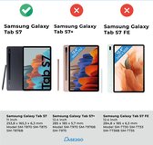 Tablet hoes geschikt voor Samsung Galaxy Tab S7 - Schokbestendige Back Cover - Met pencil houder - Paars