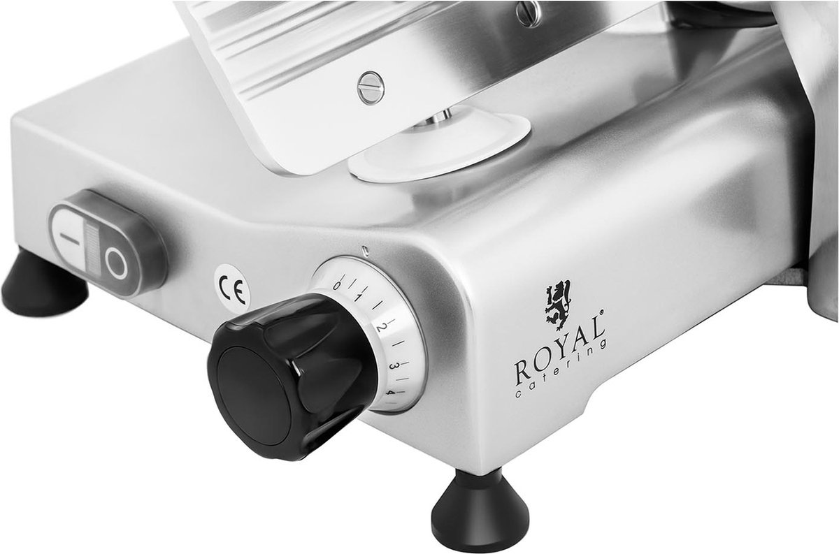 Royal Catering Vleessnijmachine - Ø 250 mm - 0 - 8 mm - met messenslijper