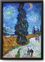 Poster Vincent van Gogh – A2 - 42 x 59,4 cm - Inclusief lijst (Zwart Aluminium)