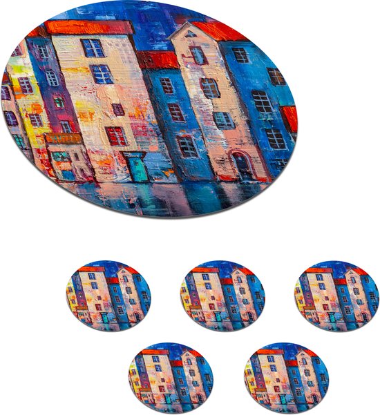 5 stuks onderzetters voor glazen, kleurrijke drankonderzetters, siliconen onderzetters voor bars, cafés, huis, feest, kantoor, woondecoratie, siliconen glazen onderzetters, antislip en gemakkelijk te