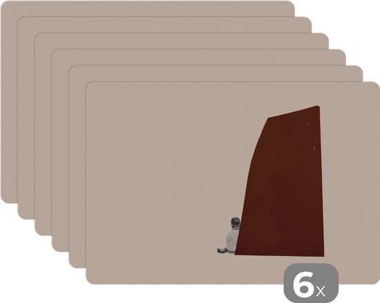 Set de table - Pastel - Garçon - Abstrait - Rétro - Napperons de table - Table - 45x30 cm - 6 pièces