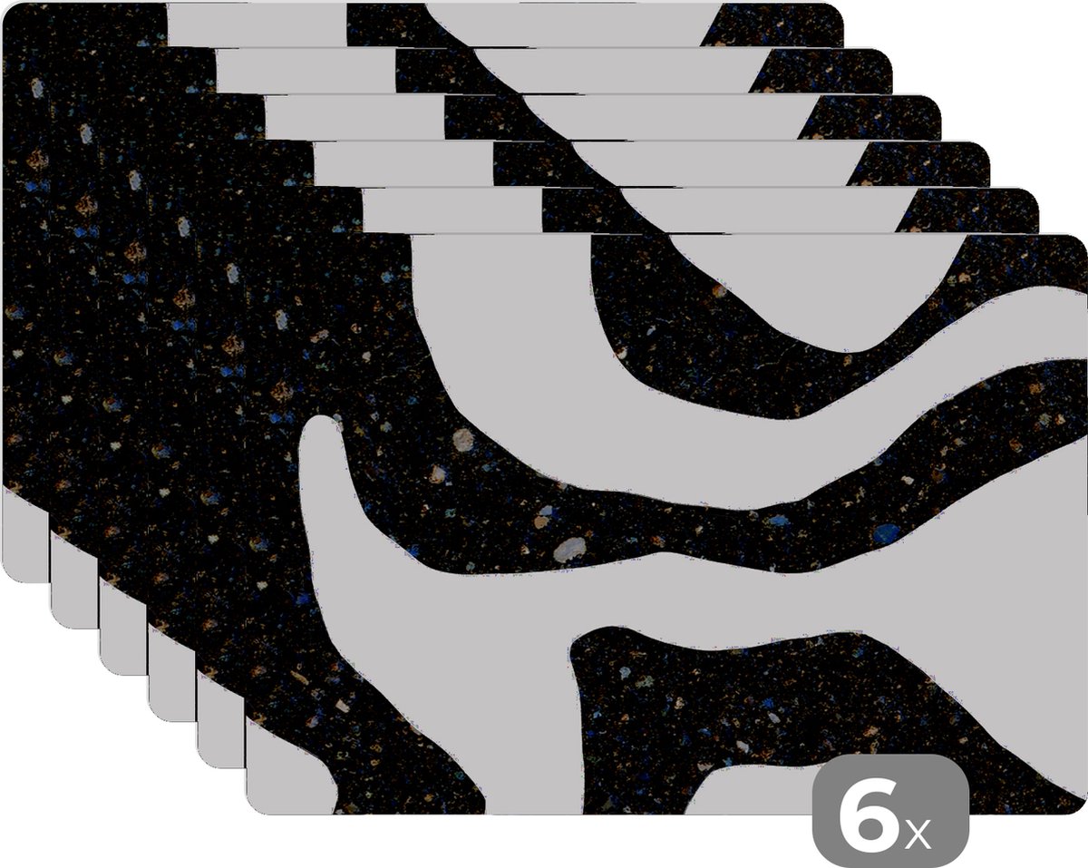 Placemat - Marmer - Minimalisme - Abstract - Design - Placemats - Tafel - 45x30 cm - 6 stuks