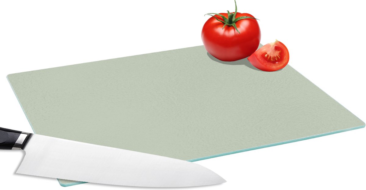 Glazen Snijplank - 28x20 - Mintgroen - Effen kleur - Snijplanken Glas