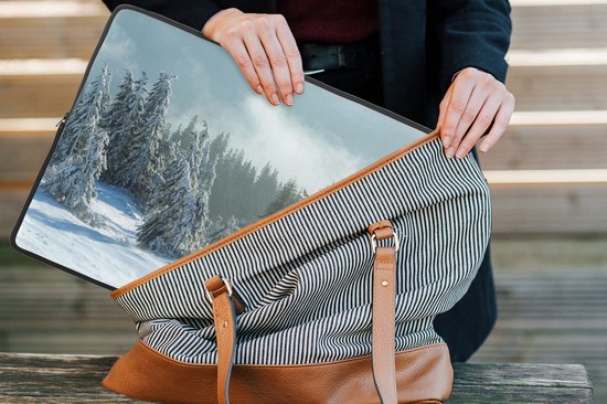 Housse pour ordinateur portable 17 pouces - Forêt - Neige - Hiver - Housse pour ordinateur portable