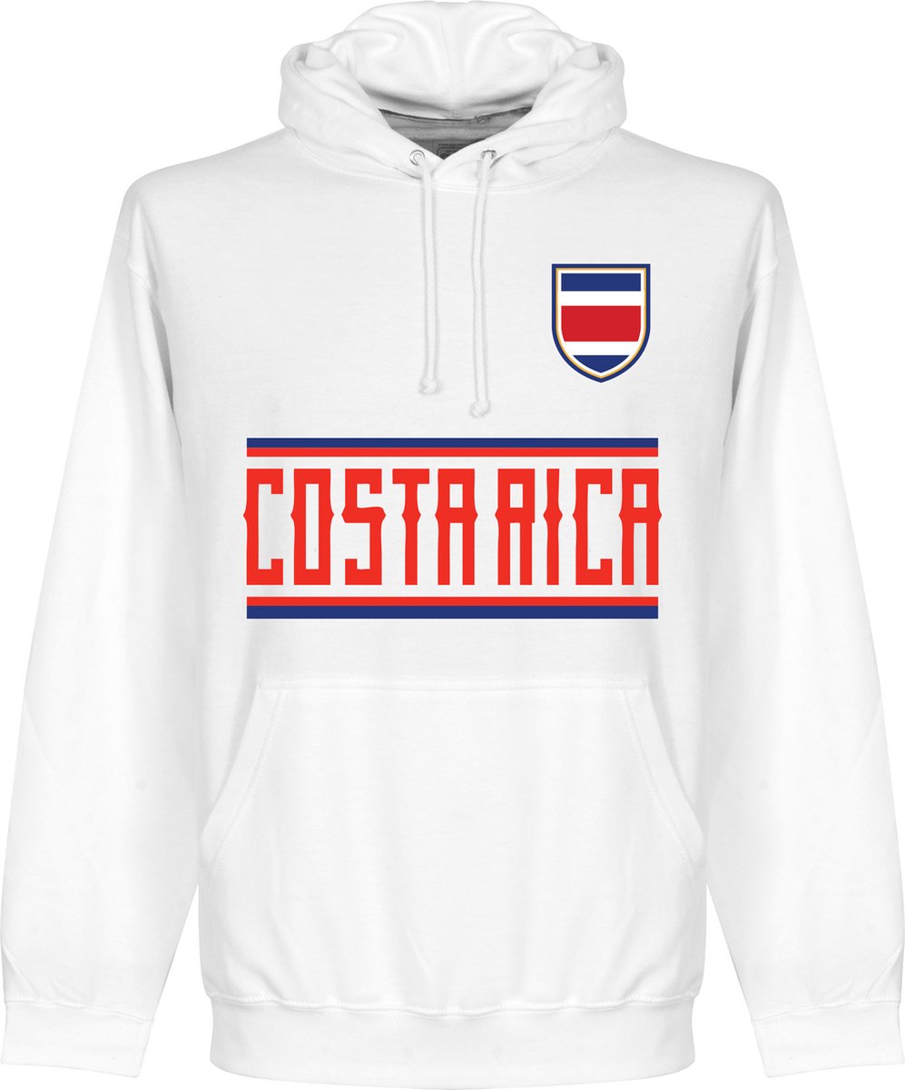 Costa Rica Team Hoodie - Wit - XXL