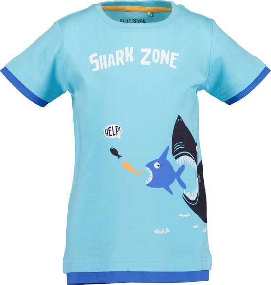 Blue Seven FUNNY SHARKS Jongens T-shirt Maat 122