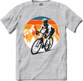 Wielrennen Fiets | Mountainbike sport kleding - T-Shirt - Unisex - Donker Grijs - Gemêleerd - Maat XL