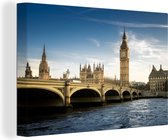 Canvas Schilderij Big Ben in London, Verenigd Koninkrijk - 120x80 cm - Wanddecoratie