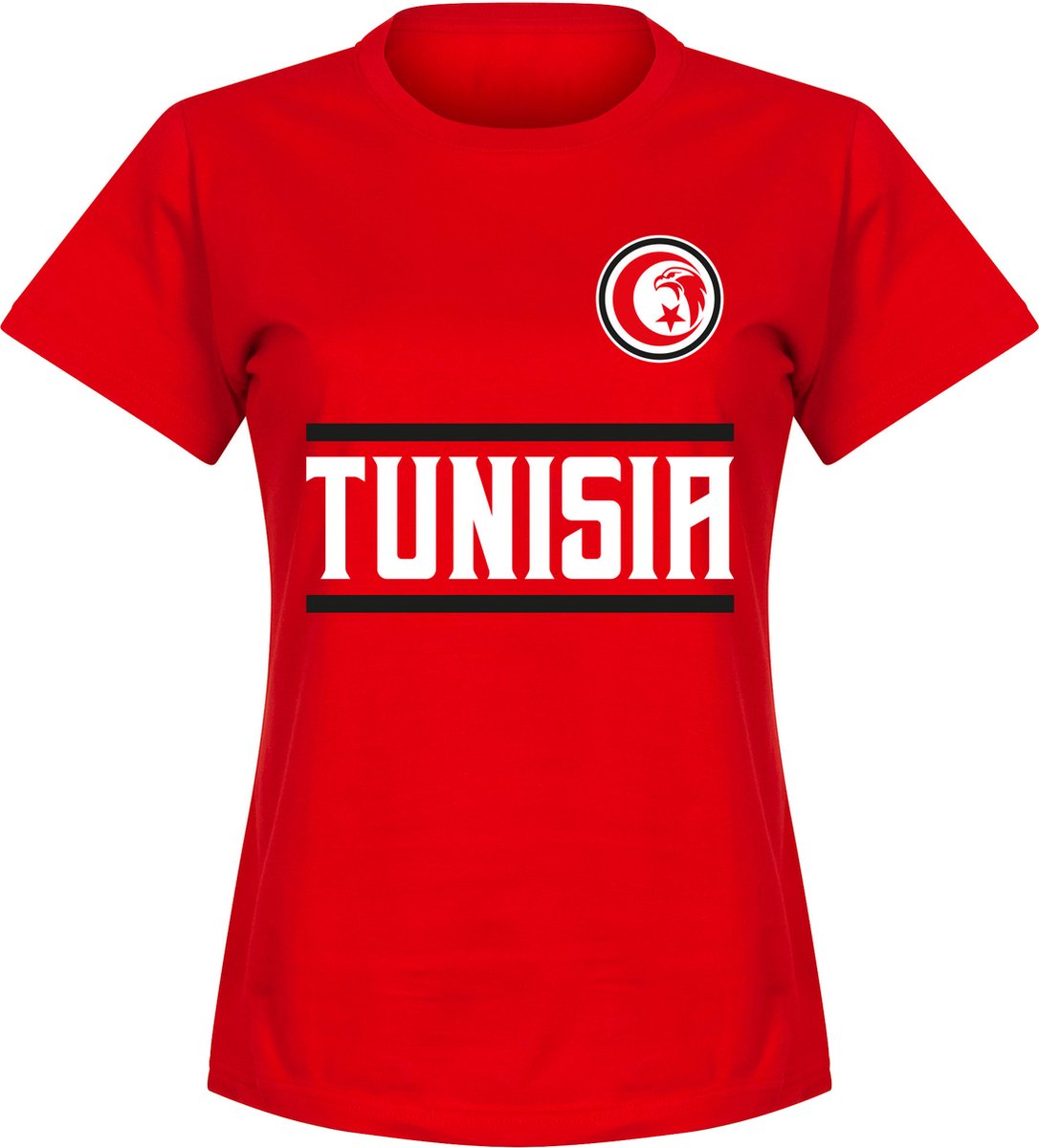 Tunesië Team T-Shirt - Rood - Dames - S