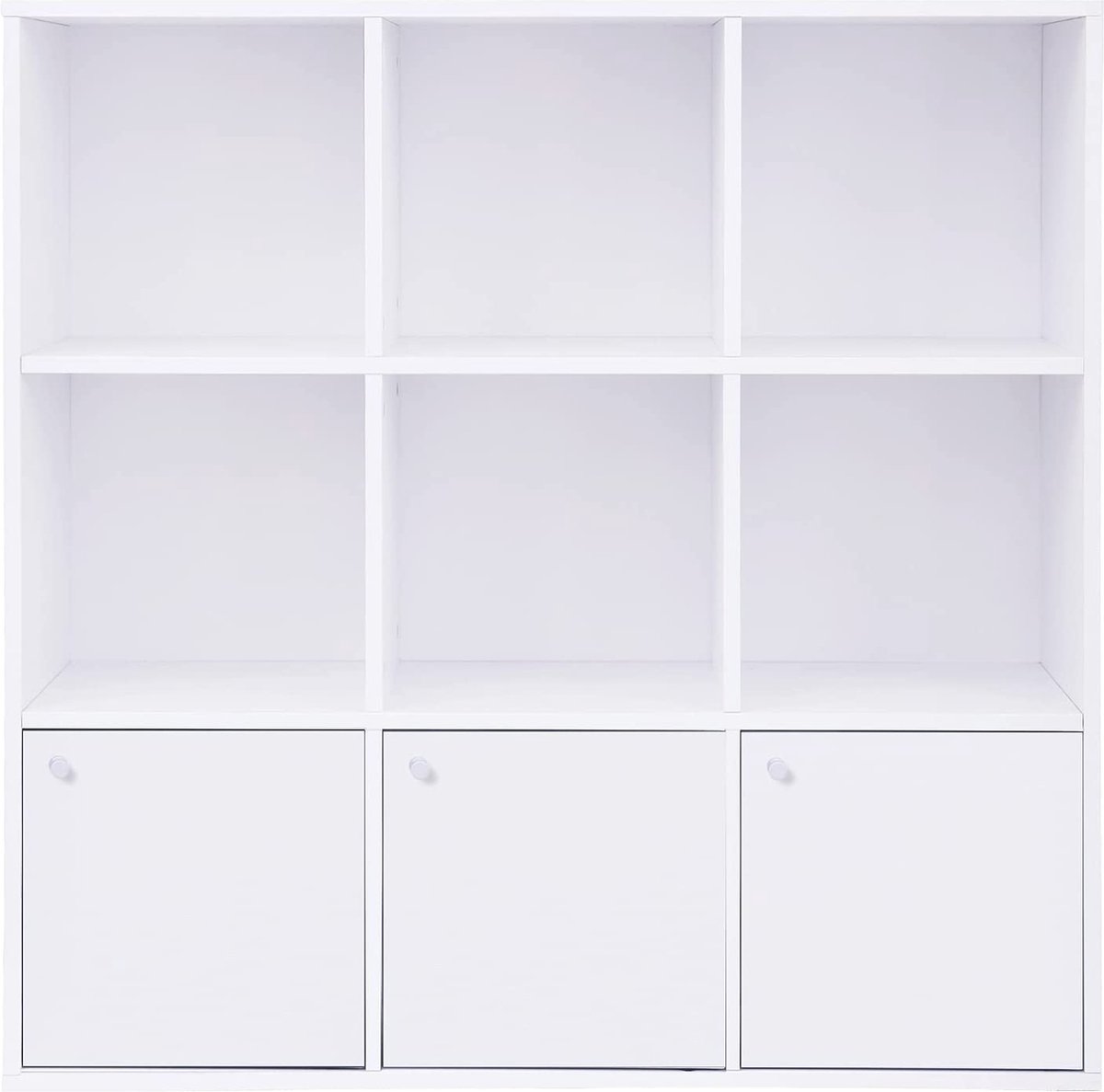 Basics Boekenplank met 5 vierkante vakken, 50 x 24 x 80 cm, wit