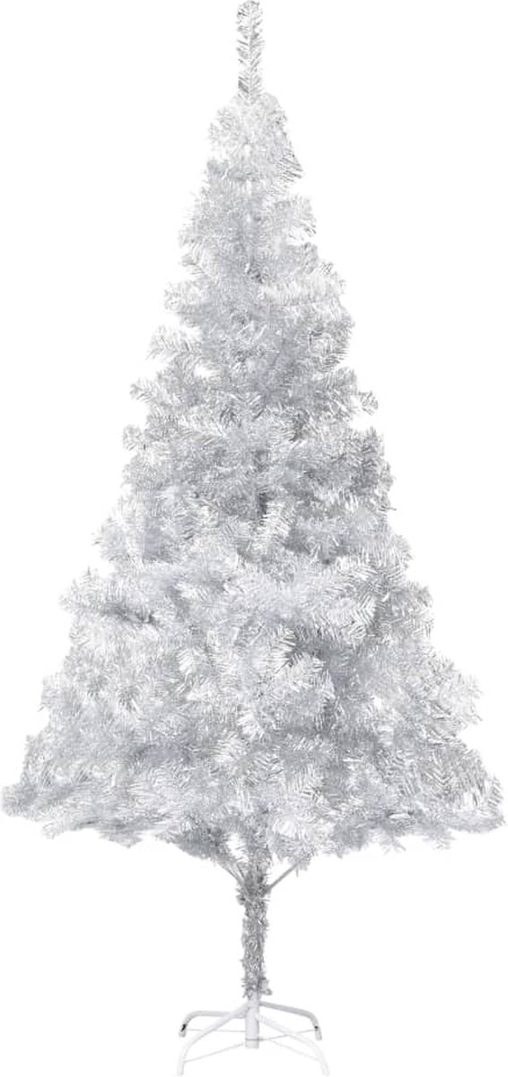 Prolenta Premium - Kunstkerstboom met standaard 210 cm PET zilverkleurig