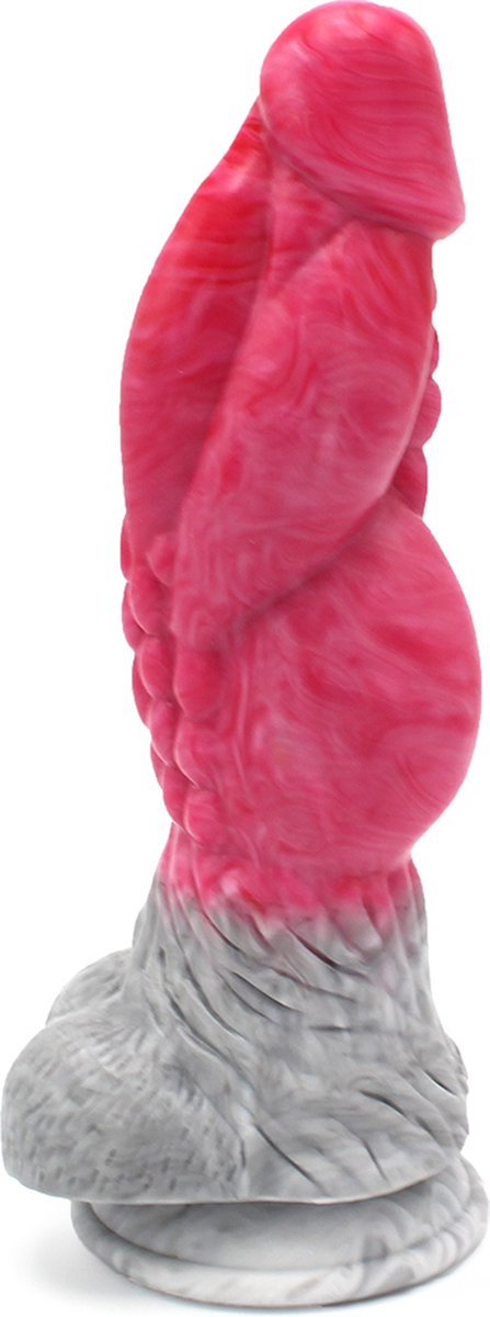 Kiotos Monstar - Dildo Beast 23 - 23,5 x 6,5 cm - Roze/Grijs/Wit