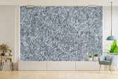 Behang - Fotobehang Graniet - Steen - Patroon - Design - Grijs - Breedte 450 cm x hoogte 300 cm