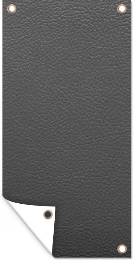 MuchoWow Inductiebeschermer - Inductie mat - Vinyl - Leer - Structuur - Lederlook - Grijs - 57.6x51.6 cm - Inductie beschermer