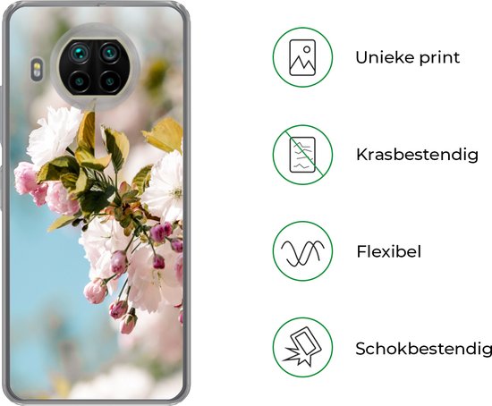 Telefoonhoesje Geschikt voor Xiaomi Mi 10T Lite 5G hoesje - Bloemen - Bloesem - Lente - Siliconen Telefoonhoesje Telefoonhoesje