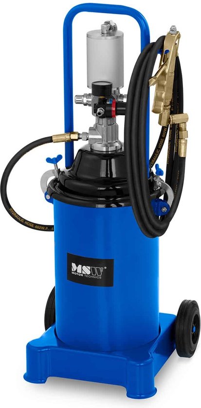 Pompe à graisse pneumatique MSW - 12 litres - mobile - pression de  refoulement 300-400 bar | bol
