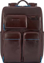 Piquadro Blue Square Computer Backpack With iPad Pro brown