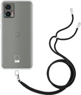 Cazy Motorola Edge 30 Neo Hoesje met Koord - Transparant