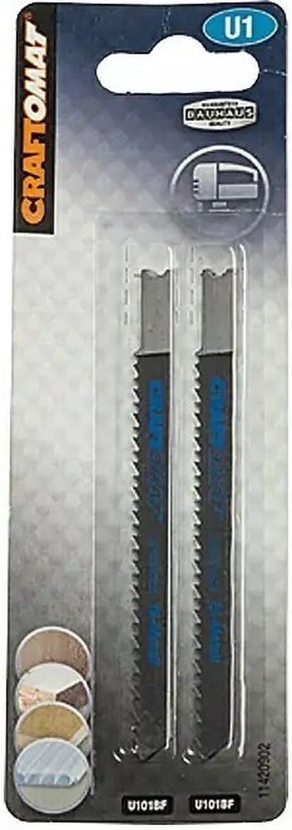 CRAFTOMAT decoupeerzaagblad U 101 BF - Hardhout, Laminaat en Kunststof - U schacht - 2 stuks